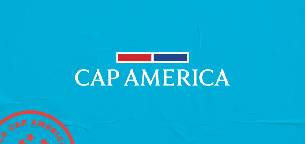 Cap America logo on textured paper